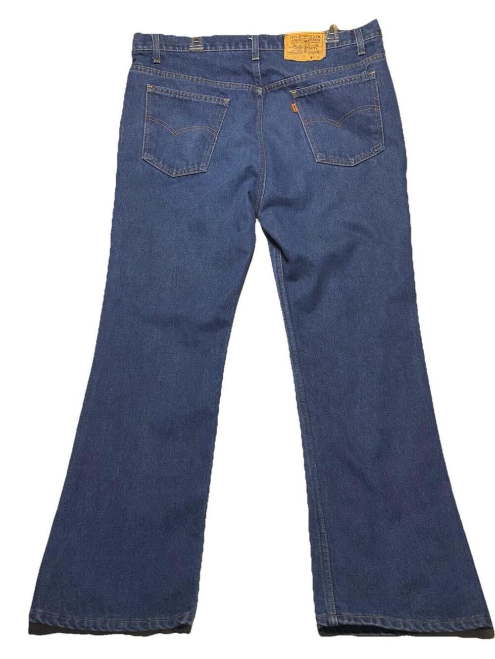 Vintage Levis 20516 Jeans Mens 40x30 Blue Straight Denim USA Orange Tab 80s